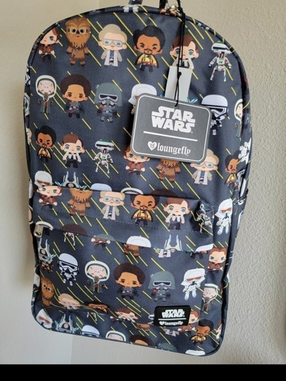 Loungefly X Star Wars Han Solo Chibi Character Print Backpack NWT